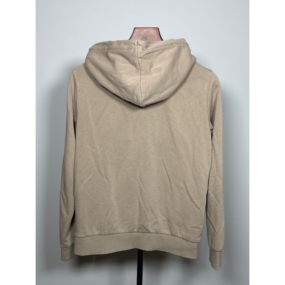 H&M Full Zip Hoodie Women S Earthy Tan Casual Minimalist Fleece Sweatshirt Basic - Picture 2 of 6